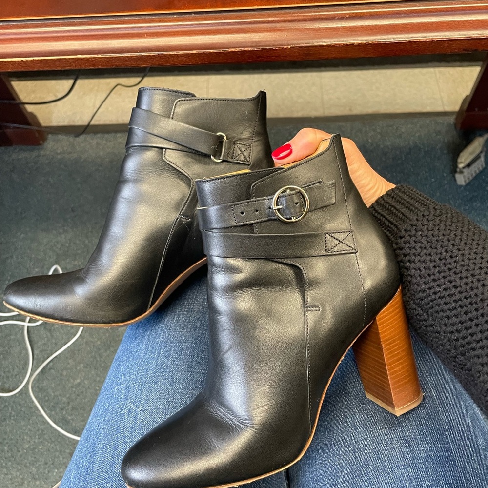Sézane Black High Jonas Ankle Boots 6 - Picture 5 of 16